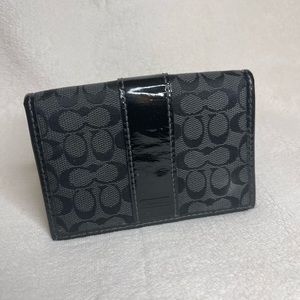 COACH. Black Folding Wallet.